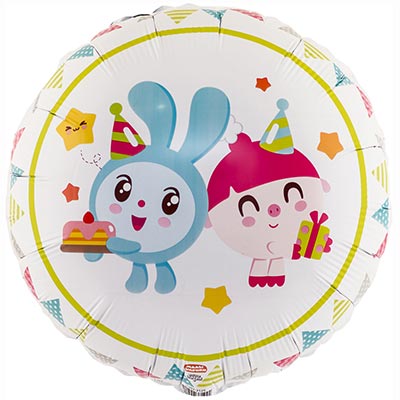 Шарики из фольги Шарик 45см МалыШарики Флажки