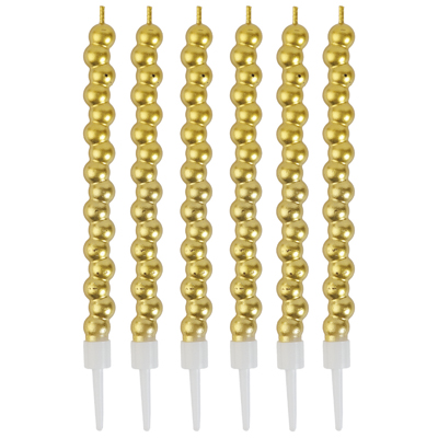 Золотая Свечи Пузыри золото 12см 6шт 1502-6725