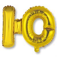 Шар Мини буква "Ю", 36см Gold