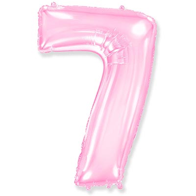 Шарики из фольги Шарик цифра "7", 101см Pink