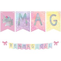 Единорог Гирлянда-флажки Единорог Нежный 360см 1505-2068