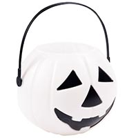 Конфетница Тыква пластик белая 17х14см/G