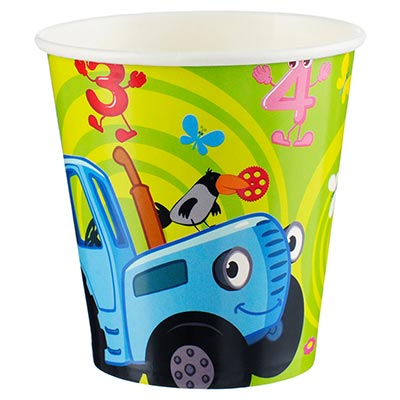 Стаканы Стакан Синий Трактор 250мл 6шт