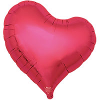 Красная Шар Сердце изгиб 55см Metallic Rose Gold 1204-1702