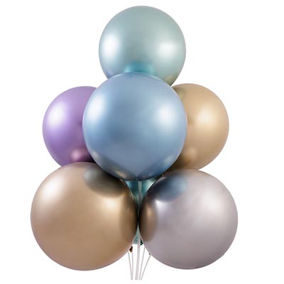Шарики из латекса Шары Италия 45см Хром Shiny ассорти