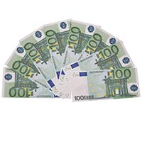 Деньги банка приколов 100 Евро