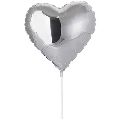 Шарики из фольги Шарик 23см сердце Silver