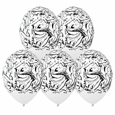 Мрамор Шары 35см Мрамор белый/черный 1103-3083