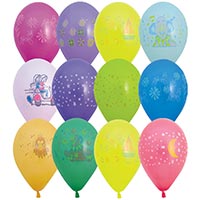 Шары 23см с рисунком ассорти