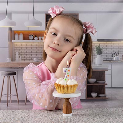 Свечи-цифры Свеча -цифра "7" Звезды 5см