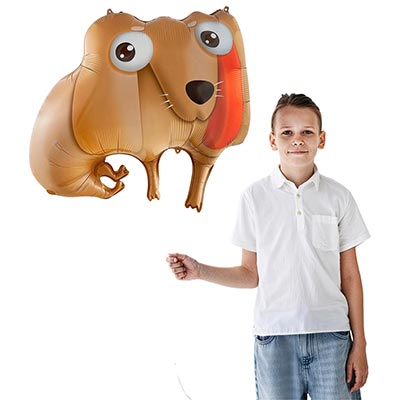 Шарики из фольги Шар фигура Собака глазастая 74см