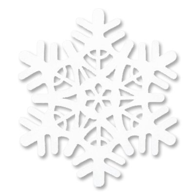 Снежинка полимер мягкая белая, 30 см
