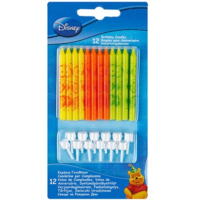 Дисней Винни и друзья Свечи с подставками Винни Пух 12шт 1502-2776