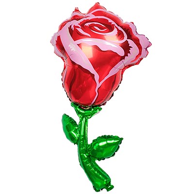 Шарики из фольги Шар фигура Цветок Роза красная