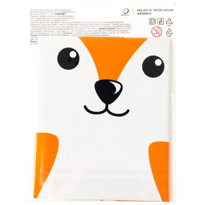 Шарики из фольги Шар фигура Лиса рыжая 53см, под воздух