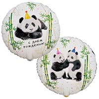 Шар круг 45см С ДР Панды фотографичные