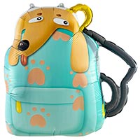 Шар фигура Собака в рюкзаке 74см