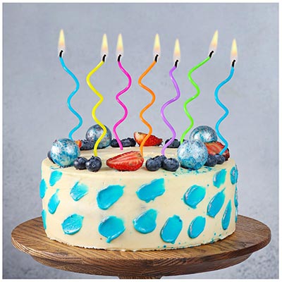 Свечи для торта Свечи для торта Спираль Неон 13см 12шт