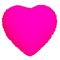 Розовая Шар сердце 45см Неон фуксия 1204-1559
