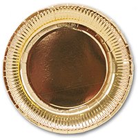 Золотая Тарелки фольгирован золотая 23см, 6шт 1502-3083