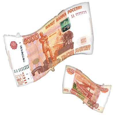  Шар фигура Денежная купюра 5000 РУБЛЕЙ 1207-6477