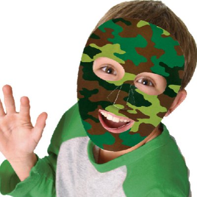 Маски Маски бумажные Камуфляж, 6 штук