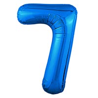Шар цифра "7", 101см Металлик Blue