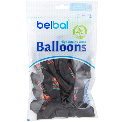 Шарики из латекса Шары 35см с 4цв. рис. С ДР Капибара 25шт