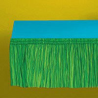 Гавайская вечеринка Юбка для стола Гавайи зеленая 1502-0864