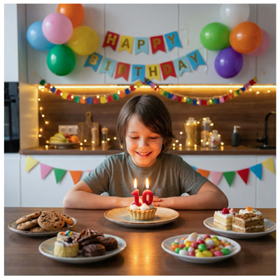 Свечи-цифры Свеча -цифра "0" Красная 4,5см