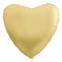 Шар сердце 45см Пастель Light Gold