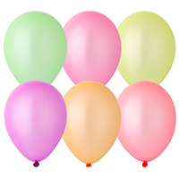 Шарик 23см, ассорти неоновых цветов
