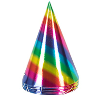 Колпаки фольгированные Радуга, 6 шт