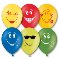 Улыбка Шарики с рисунком Улыбка 30см, 5шт 1111-0841