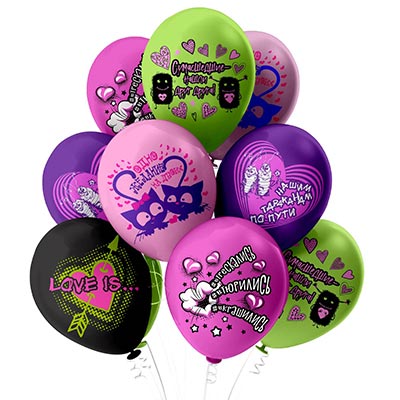 Шарики из латекса Шары 30см Романтика Love is!