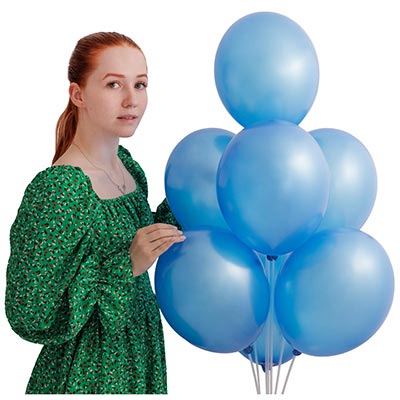 Шарики из латекса Шарик 32см, цвет 065 Металлик Blue