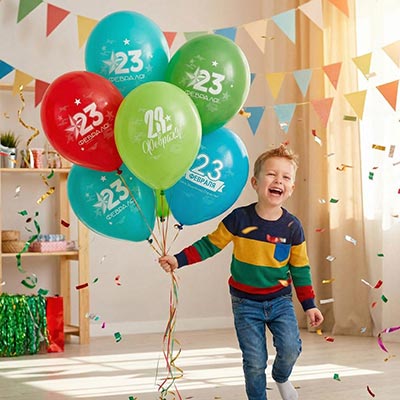 Шарики из латекса Шары 36см 23 Февраля