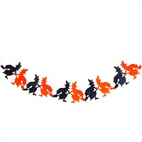 Вечеринка Хэллоуин Гирлянда бум HWN Ведьма оранж/черн 3м 1505-2031