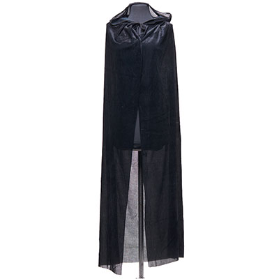 Карнавальный костюм Плащ с капюшоном HWN черный, 130 см