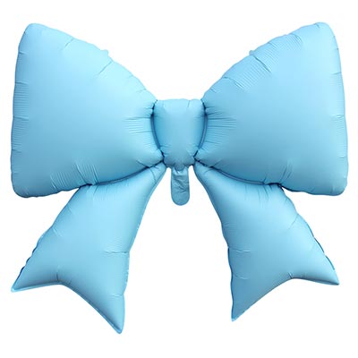 Голубая Шар фигура Бант голубой сатин 1207-6211