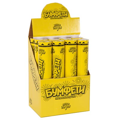 Хлопушка Хлопушка Бумфети 30см конфетти желтое