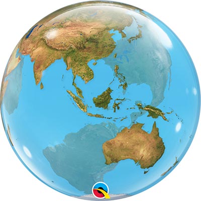 Космическая Вечеринка Шар BUBBLE 56см Планета Земля 1202-1159