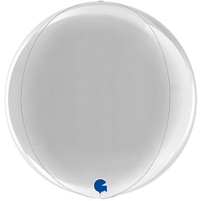 Шарики из фольги Шар 3D Сфера 38см Металлик Silver