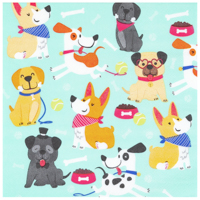 Собачки Салфетка Собачки 33см 12шт 1502-6558