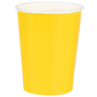 Стакан желтый 250мл 6шт
