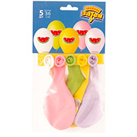 Шарики с рисунком 36см Арбуз, 5 шт