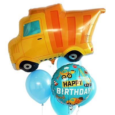 Шарики из фольги Шар фигура Самосвал желтый
