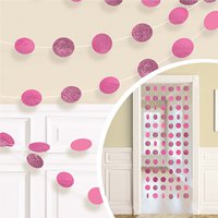 Гирлянда Круги Bright Pinkблеск 2,1м 6шт