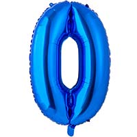 Шар цифра "0", 66см Blue