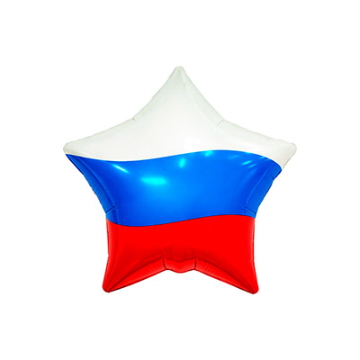 Шарики из фольги Шар мини-фигура Триколор Звезда